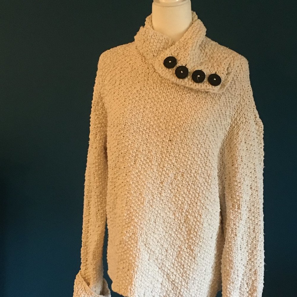 Chunky cream sweater by Willlow